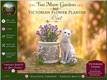 Victorian Flower Planter Cat