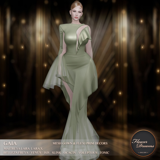 .:FlowerDreams:.Gaia Gown - seagreen Demo