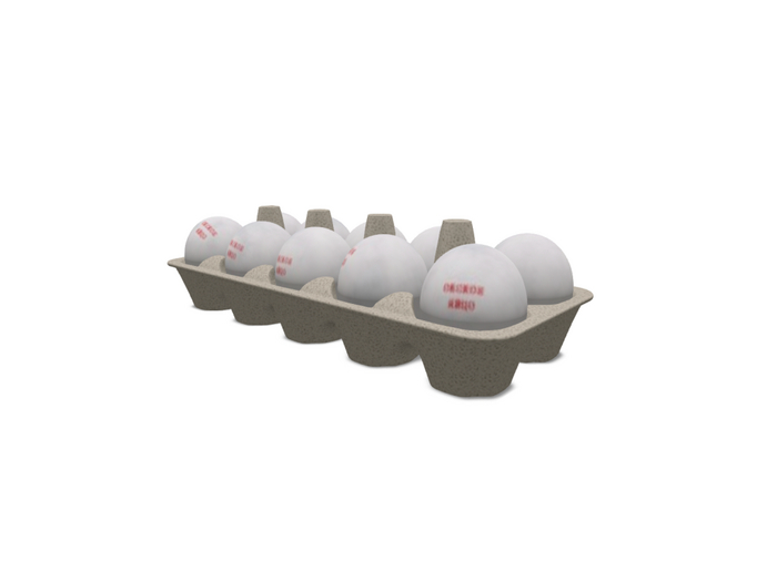 chicken eggs in the tray
