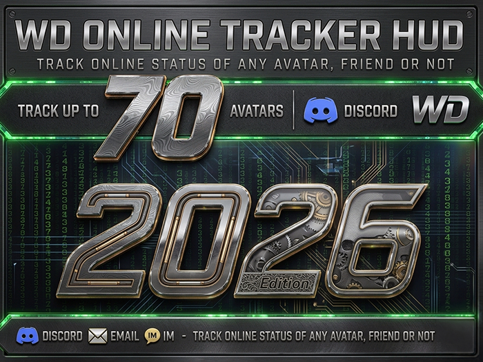 ✮ WD ONLINE TRACKER ✮ DISCORD ✮ 70 AVATARS