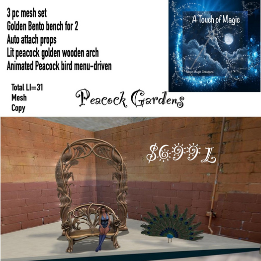 Peacock Gardens 3 pc mesh set-Box LI=31