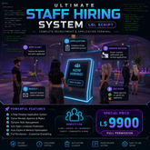 Ultimate Staff Hiring System LSL Script for Second Life – Full Permission Recruitment & Application Terminal