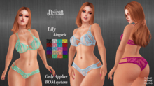 Delicatt Couture -LILY LINGERIE - BOM SYSTEM - - MAY10♥2026♥