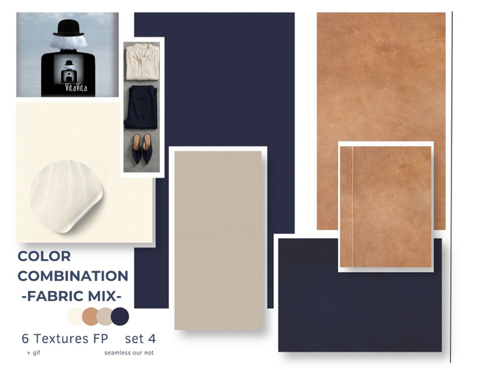 Color Combination Mix fabrics -6FP- set 4