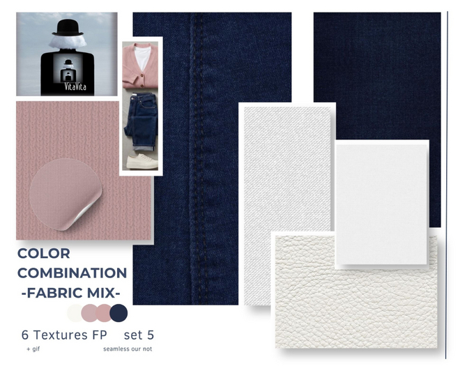 Color Combination Mix fabrics -6FP- set 5