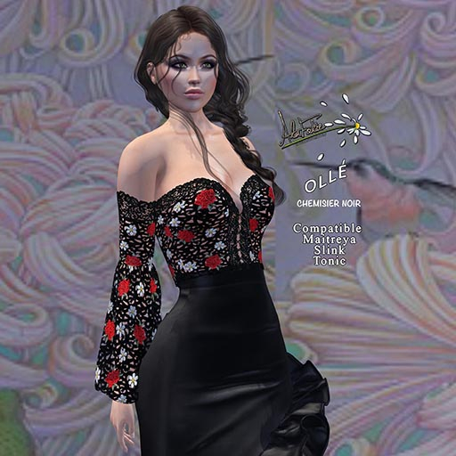 AlaFolie - OLLE chemisier noir ( wear to unpack)