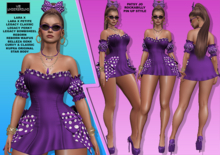 **PATSY JO PURPLE PIN UP ROCKABILLY STYLE COMPLETE OUTFIT**