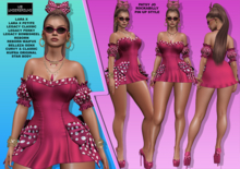 **PATSY JO PINK PIN UP ROCKABILLY STYLE COMPLETE OUTFIT**