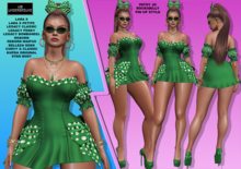 **PATSY JO GREEN PIN UP ROCKABILLY STYLE COMPLETE OUTFIT**