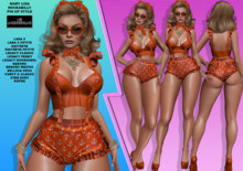 **MARY LISA ORANGE PIN UP ROCKABILLY STYLE COMPLETE OUTFIT**