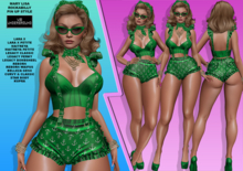 **MARY LISA GREEN PIN UP ROCKABILLY STYLE COMPLETE OUTFIT**