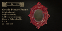 Eclectica- Gothic Picture Frame-Scarlet