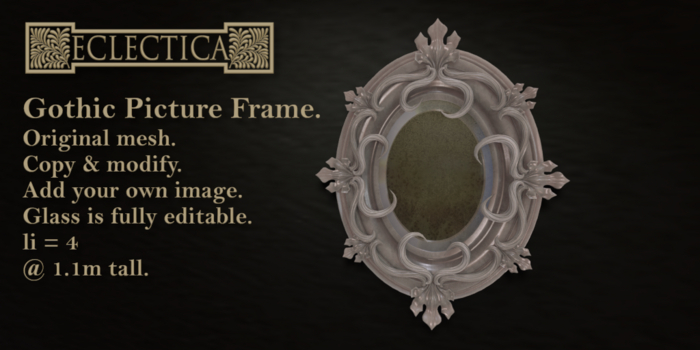 Eclectica- Gothic Picture Frame-Ivory