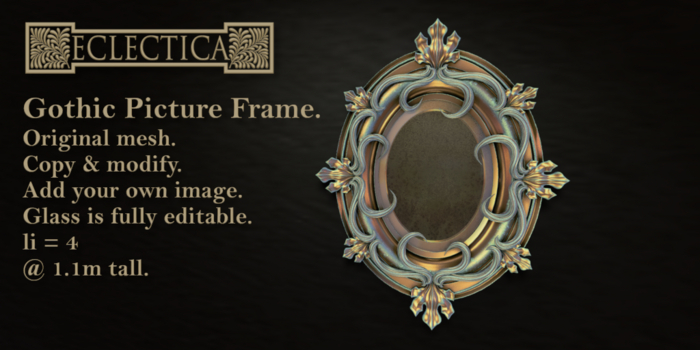 Eclectica- Gothic Picture Frame-Copper