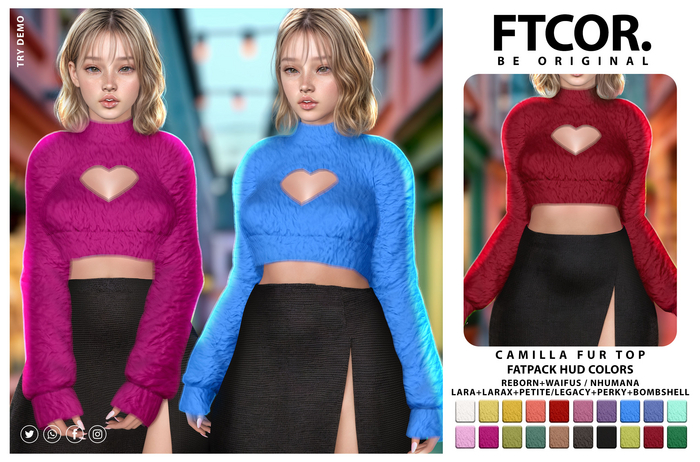 :::FTCOR:::CAMILLA_FUR_TOP::: FATPACK