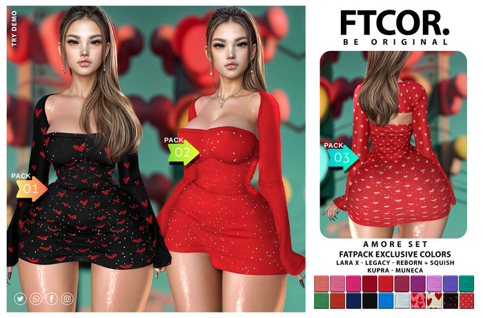 :::FTCOR:::AMORE_DRESS::: PACK3