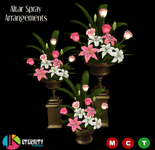 .::J&K::. Pink Altar Spray Arrangements