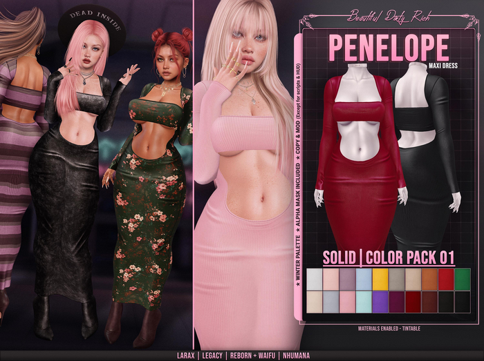 *B.D.R.* Penelope -Maxi Dress- (Solid 01)