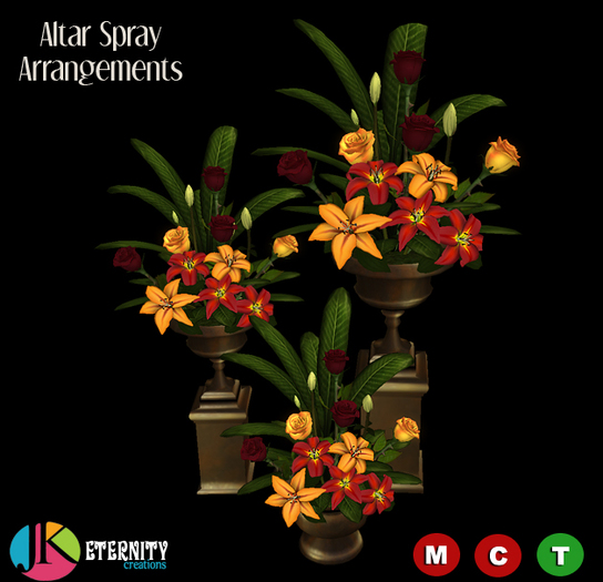 .::J&K::. Sunset Altar Spray Arrangements