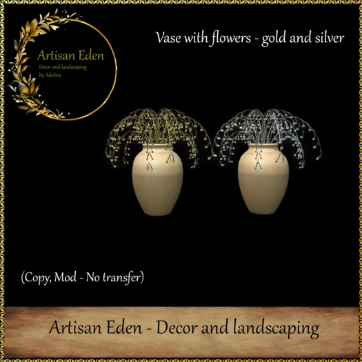 Vase with Flower - Set of Two
