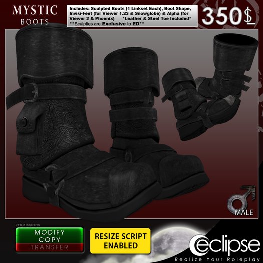ED - Mystic Boots - Black - M (boxed)