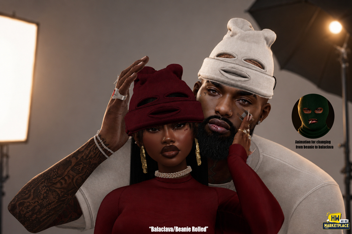 ROX -  Balaclava/Beanie Rolled *Wht