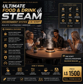 Ultimate Food & Drink Steam Environment System LSL Script – Realistic Particle Steam Controller for Second Life Cafés