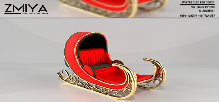 ZMIYA Winter Sled DECOR Red