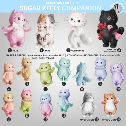 SEmotion Libellune Sugar Kitty Companion RARE 01