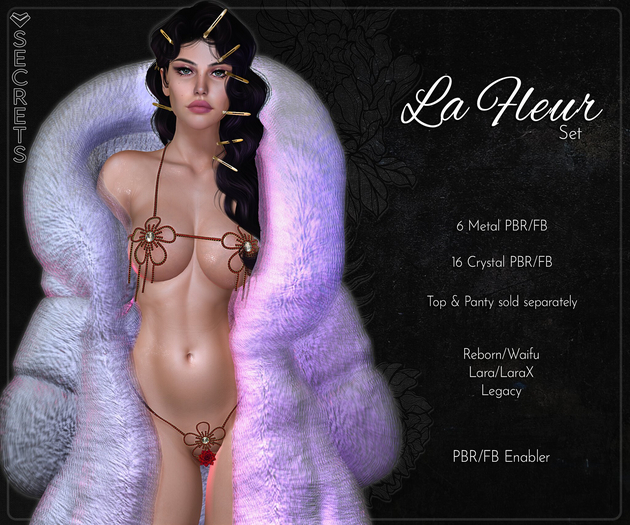 - Secrets - La Fleur Set Panty - Fatpack - Boxed -