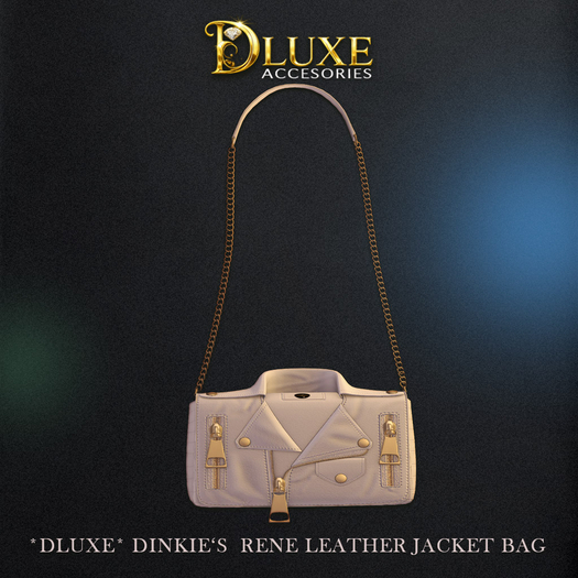 *DLUXE* DINKIE'S RENE LEATHER JACKET BAG* white (add)