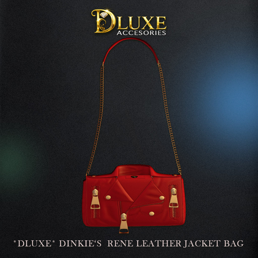 *DLUXE* DINKIE'S RENE LEATHER JACKET BAG* red (add)
