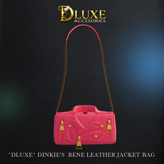 *DLUXE* DINKIE'S RENE LEATHER JACKET BAG* pink (add)