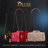 *DLUXE* DINKIE'S RENE LEATHER JACKET BAG* Fatpack