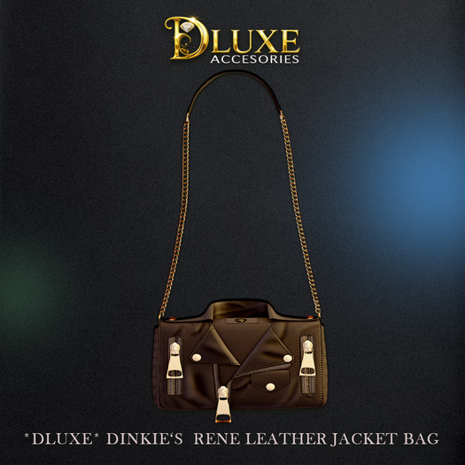 *DLUXE* DINKIE'S RENE LEATHER JACKET BAG* black (add)