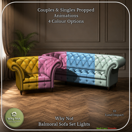 Why Not - Balmoral Sofa Set Lights-Add Me
