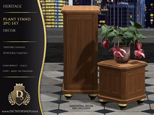 [Ds] Heritage - Plant Stand 2Pc Set Decor
