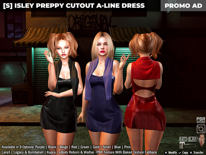 [S] Isley Preppy Cutout A-Line Dress Demo
