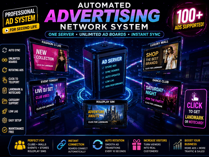 Second Life Marketplace - [PRO] Automated Advertising Network System ...