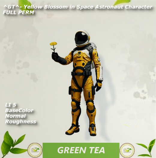 ^GT^- Yellow Blossom in Space Astronaut Character FULL PERM
