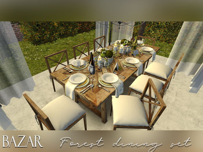 ~BAZAR~Forest Dining set