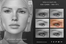 "Glimmer" metallic 2K eyebrows TESTER | EvoX BOM | Bakes-on-Mesh/Classic