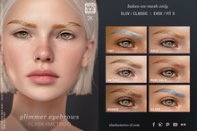 "Glimmer" metallic 2K eyebrows | EvoX BOM | Bakes-on-Mesh/Classic