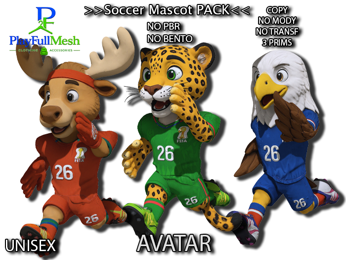 **Soccer Mascots (Pack)**PlayFullMesh