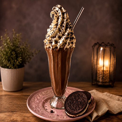 Chocolate MilkShake*Oreo Cookies