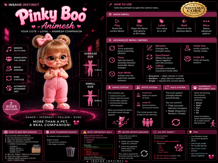 Second Life Marketplace - Insane Pinky Boo Core Plus v4