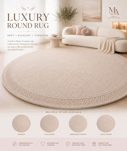 Mayas | Luxury Round Rug | Circle Rug