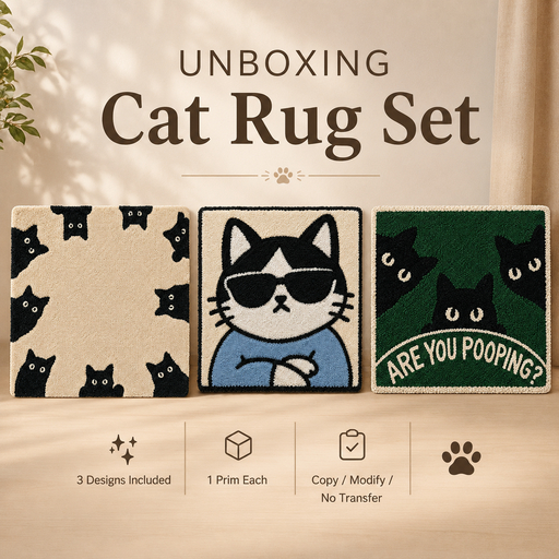 UNBOXING Cat Rug Set