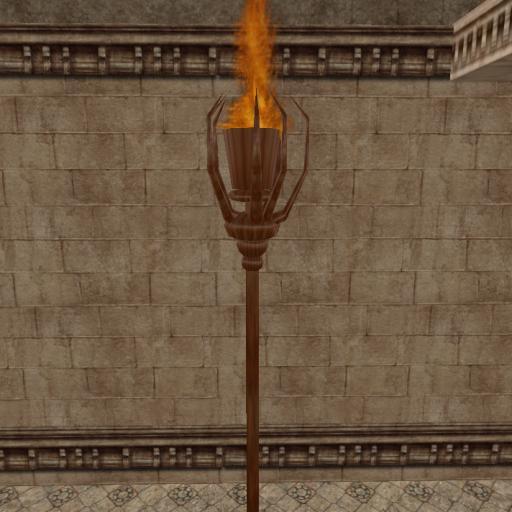 Rust Sculpted 2 Prim Torch Boxed