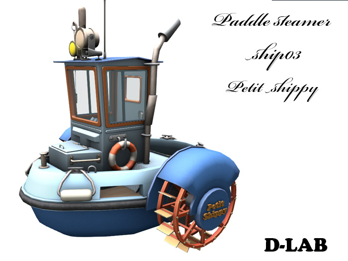 D-LAB Paddle steamer ship PETIT SHIPPY  BLUE